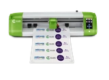 CA-24 plotter cutting a printed sheet of contour labels