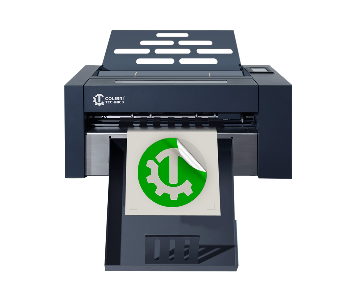 A3+ sheet label cutter with finished contour-cut labels