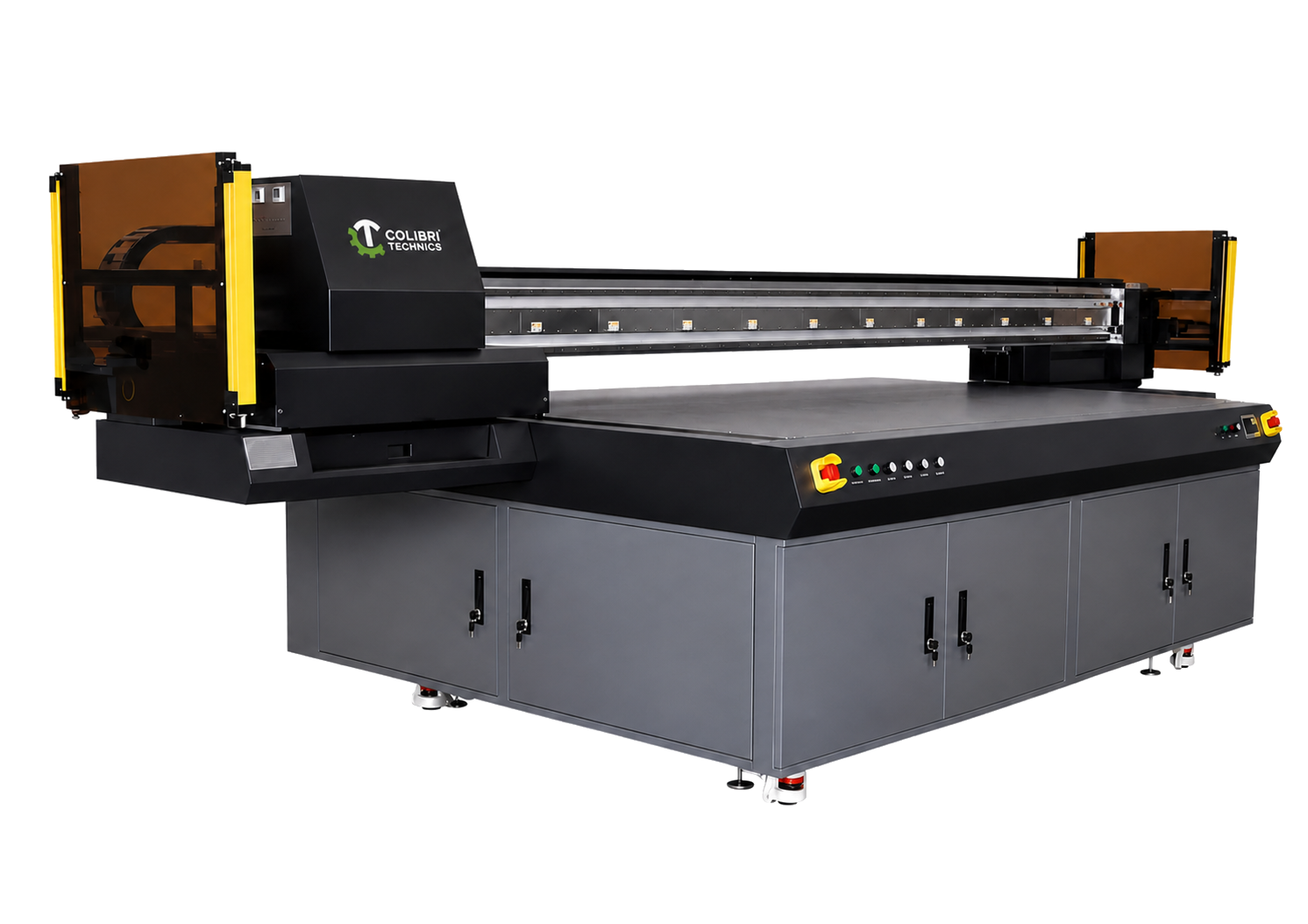 Colibri 1325G6 Pro Series LED-UV flatbed printer from a three-quarter angle