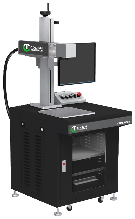 Colibri laser marking workstation in its original three-quarter view