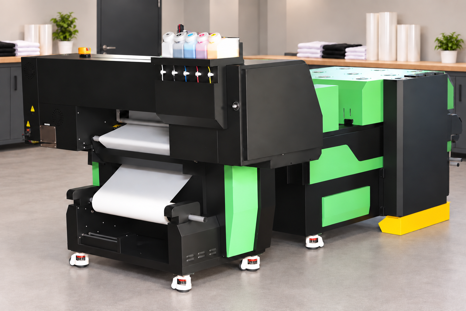 Colibri DTF ULTIMA R620 — rear three-quarter view in a clean production workshop